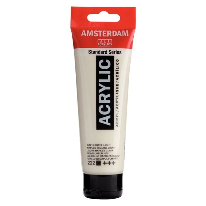 Amsterdam All Acrylics Standard Series Acrylic Tube 120 ml Naples yellow light 222