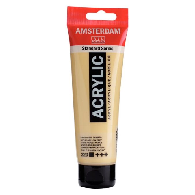 Amsterdam All Acrylics Standard Series Acrylic Tube 120 ml Naples yellow deep 223