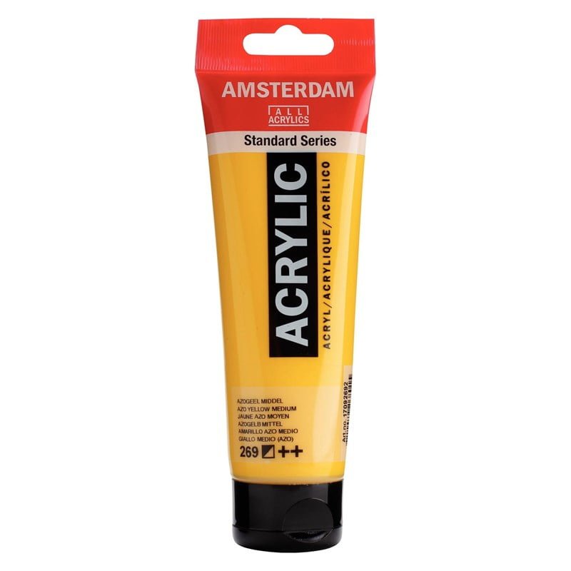Amsterdam All Acrylics - Standard Series - Acrylic Tube 120 ml - Azo yellow medium 269