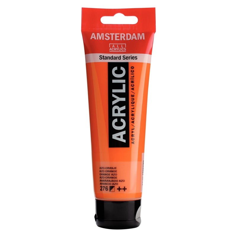 Amsterdam All Acrylics Standard Series Acrylic Tube 120 ml Azo orange 276