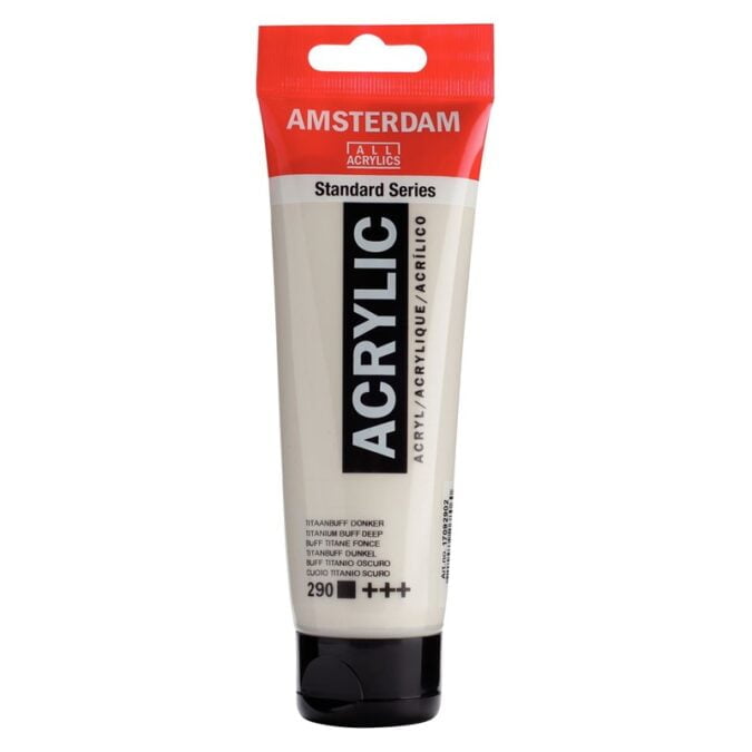 Amsterdam All Acrylics Standard Series Acrylic Tube 120 ml Titanium buff deep 290