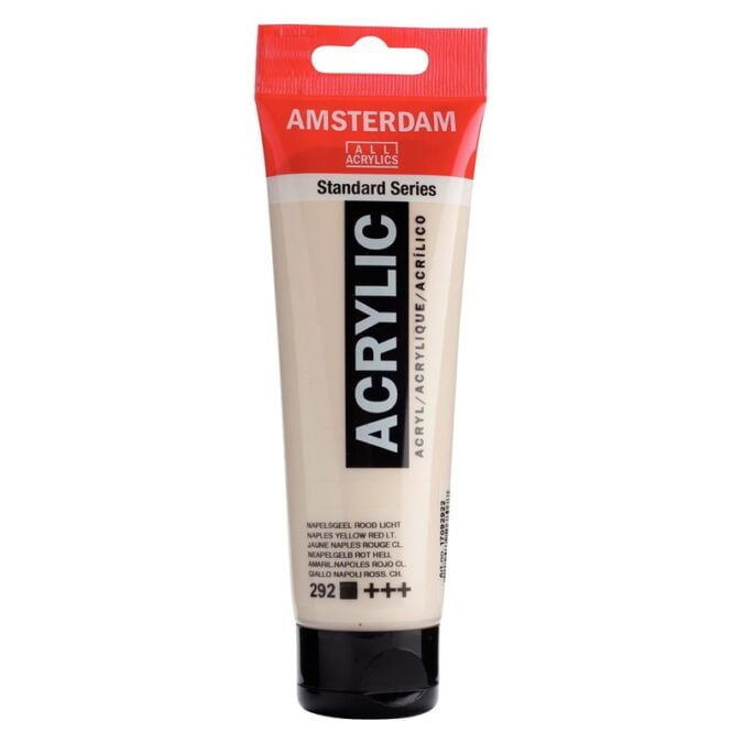 Amsterdam All Acrylics Standard Series Acrylic Tube 120 ml Naples yellow red light 292
