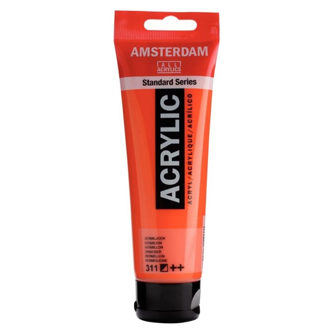 Amsterdam All Acrylics Standard Series Acrylic Tube 120 ml Vermilion 311