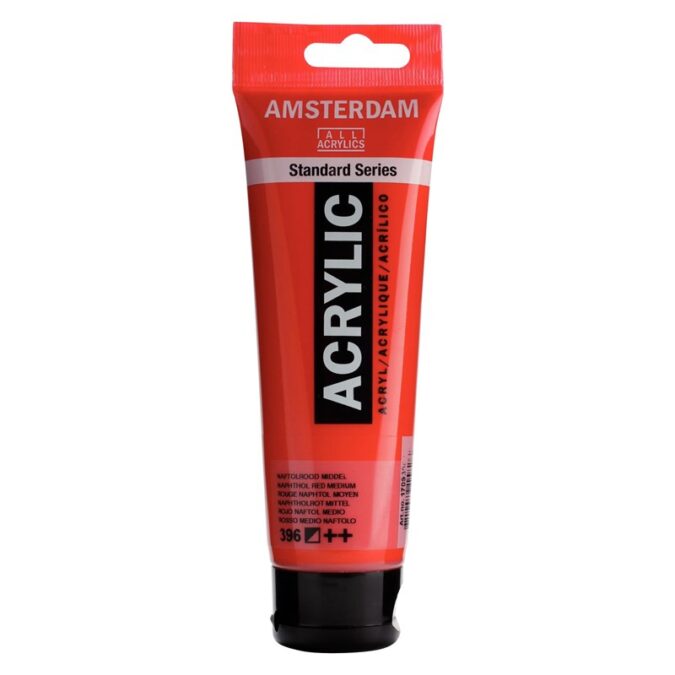 Amsterdam All Acrylics Standard Series Acrylic Tube 120 ml Naphthol red medium 396