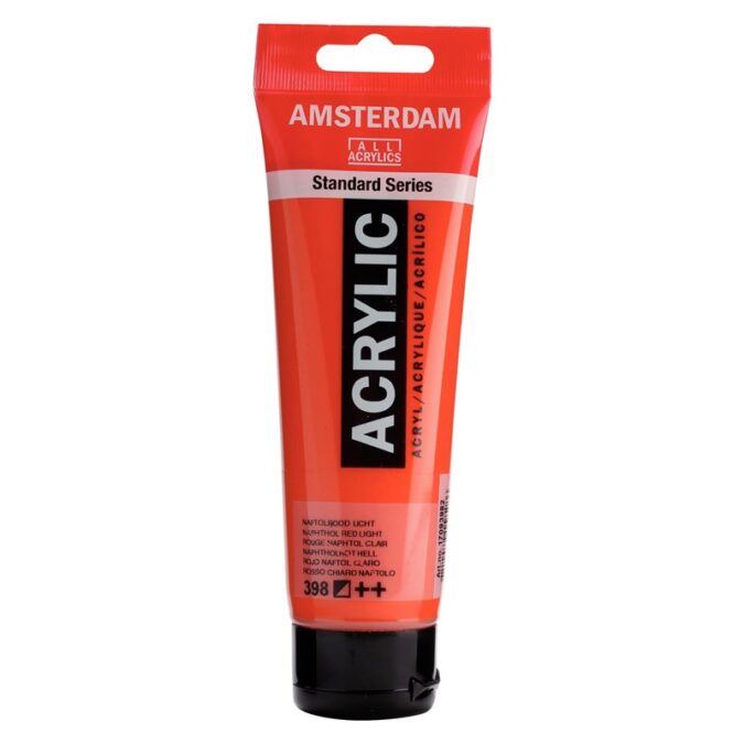 Amsterdam All Acrylics Standard Series Acrylic Tube 120 ml Naphthol red light 398