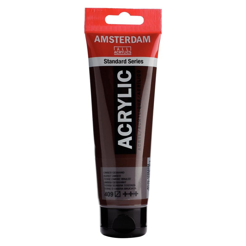 Amsterdam All Acrylics - Standard Series - Acrylic Tube 120 ml - Burnt umber 409