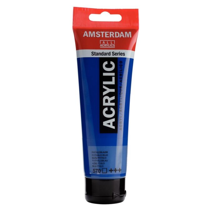 Amsterdam All Acrylics Standard Series Acrylic Tube 120 ml Phthalo blue 570