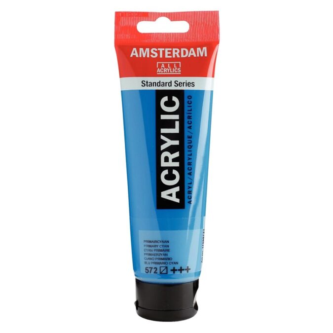 Amsterdam All Acrylics Standard Series Acrylic Tube 120 ml Primary cyan 572
