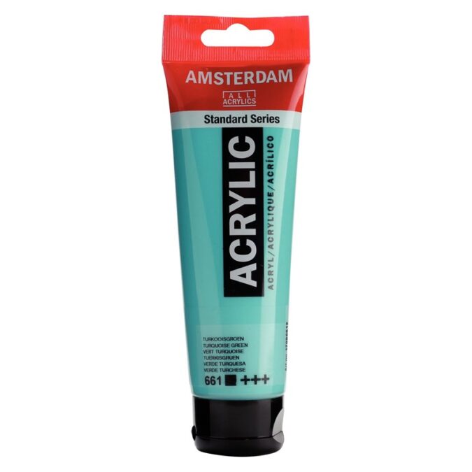 Amsterdam All Acrylics Standard Series Acrylic Tube 120 ml Turquoise green 661