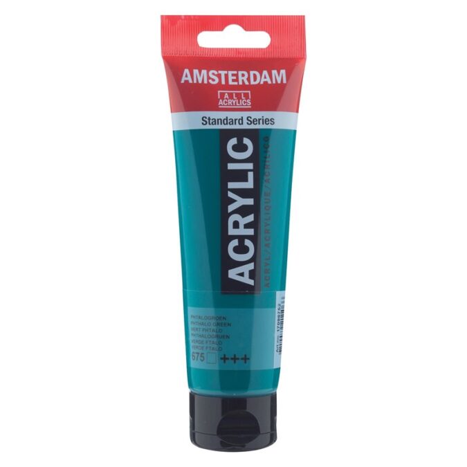 Amsterdam All Acrylics Standard Series Acrylic Tube 120 ml Phthalo green 675