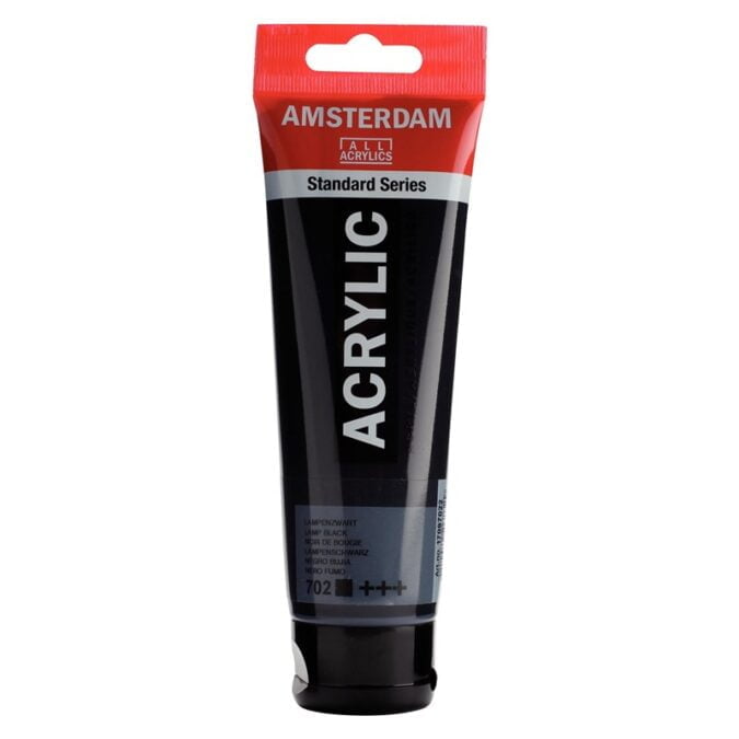 Amsterdam All Acrylics Standard Series Acrylic Tube 120 ml Lamp black 702