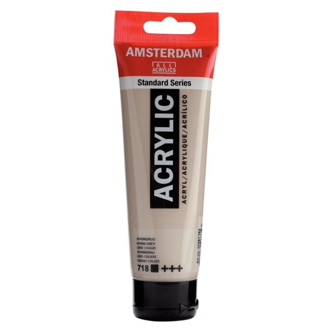 Amsterdam All Acrylics Standard Series Acrylic Tube 120 ml Warm grey 718