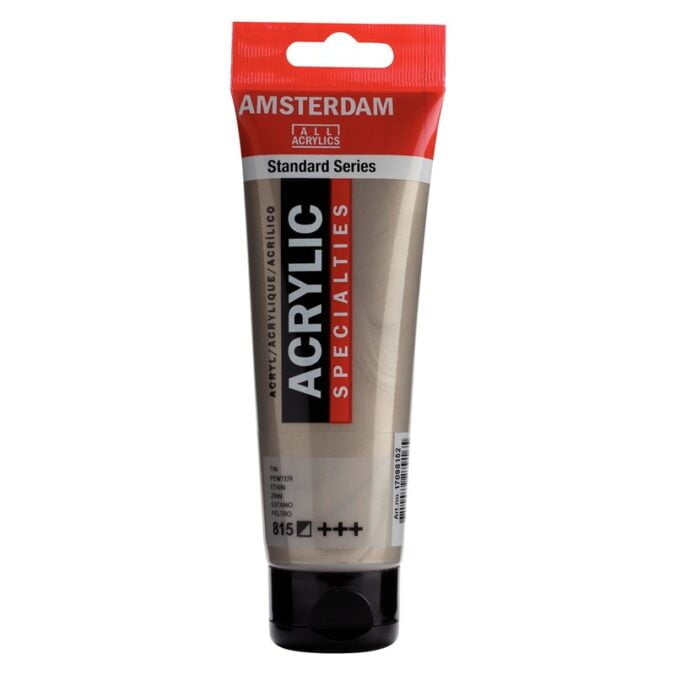 Amsterdam All Acrylics Standard Series Acrylic Tube 120 ml Pewter 815