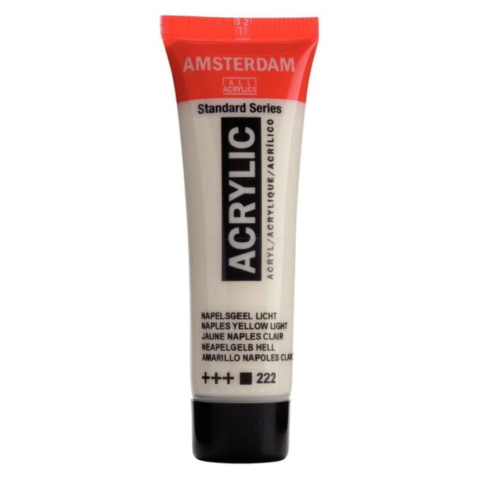 Amsterdam All Acrylics Standard Series Acrylic Tube 20 ml Naples yellow light 222