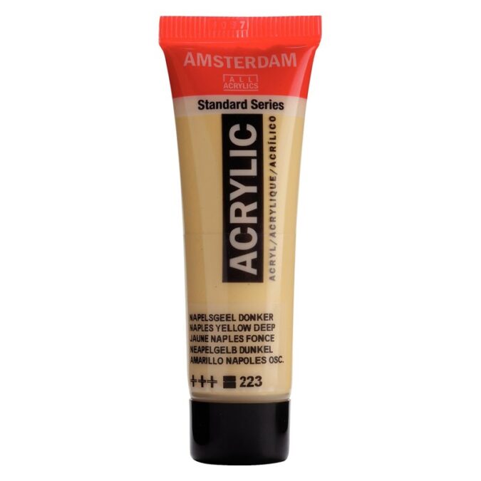 Amsterdam All Acrylics Standard Series Acrylic Tube 20 ml Naples yellow deep 223