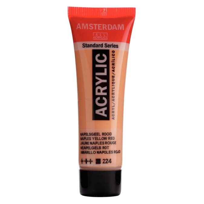 Amsterdam All Acrylics Standard Series Acrylic Tube 20 ml Naples yellow red 224