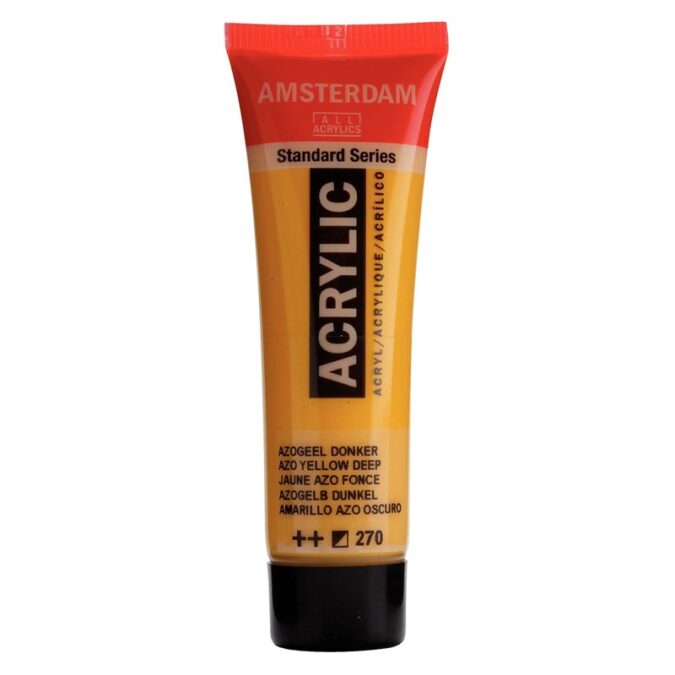 Amsterdam All Acrylics Standard Series Acrylic Tube 20 ml Azo yellow deep 270