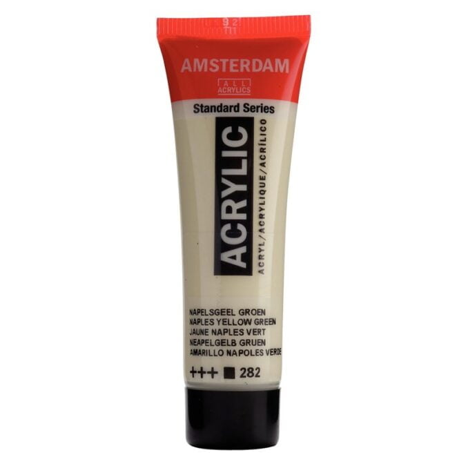 Amsterdam All Acrylics Standard Series Acrylic Tube 20 ml Naples yellow green 282