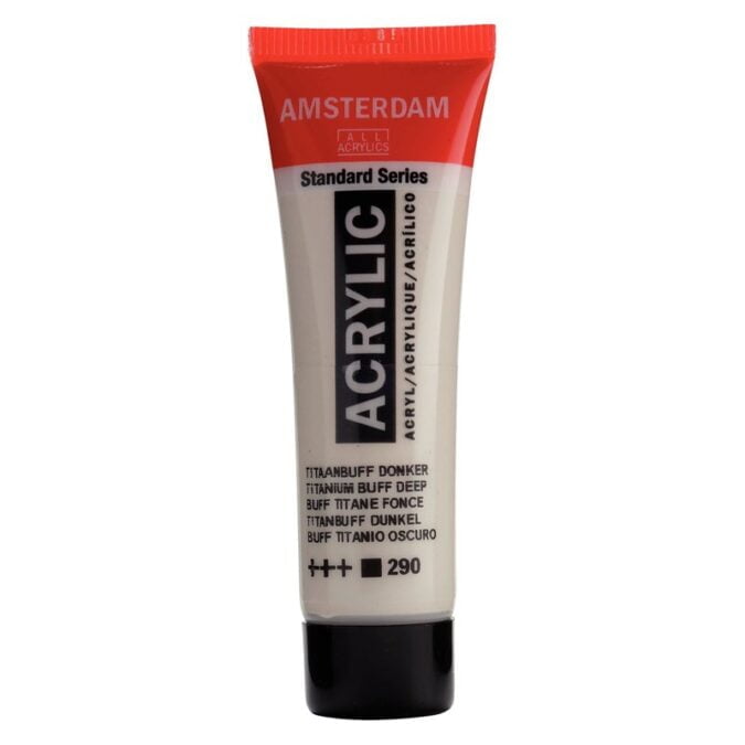 Amsterdam All Acrylics Standard Series Acrylic Tube 20 ml Titanium buff deep 290