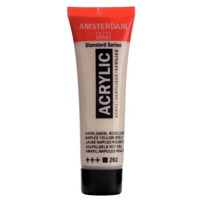 Amsterdam All Acrylics Standard Series Acrylic Tube 20 ml Naples yellow red light 292