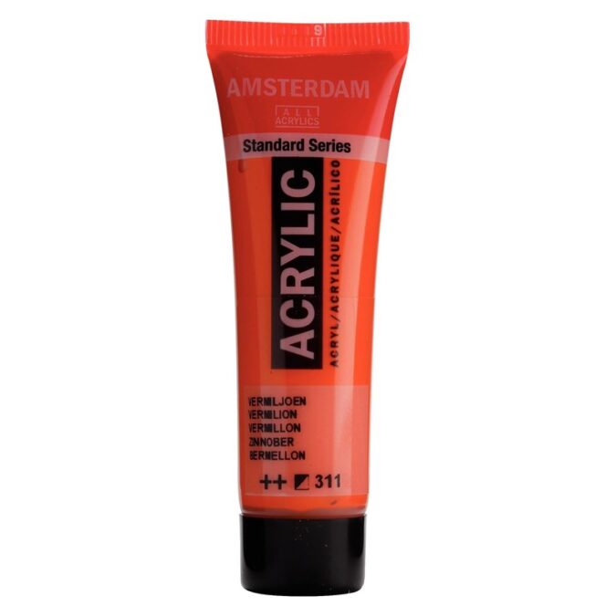 Amsterdam All Acrylics Standard Series Acrylic Tube 20 ml Vermilion 311