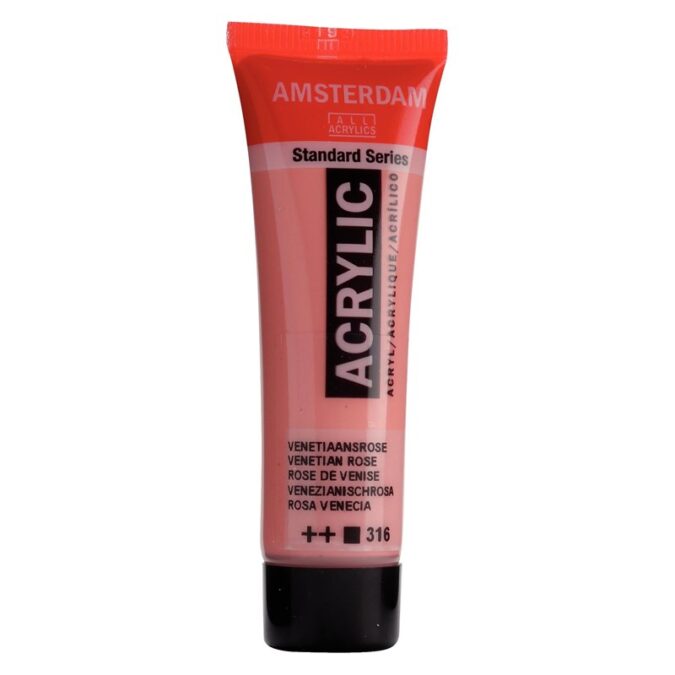Amsterdam All Acrylics Standard Series Acrylic Tube 20 ml Venetian rose 316