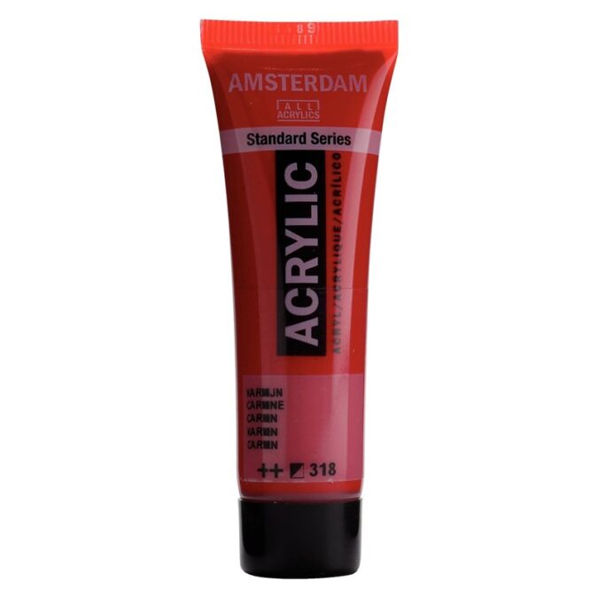 Amsterdam All Acrylics Standard Series Acrylic Tube 20 ml Carmine 318