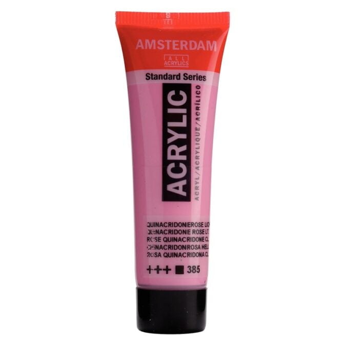 Amsterdam All Acrylics Standard Series Acrylic Tube 20 ml Quinacridone rose light 385