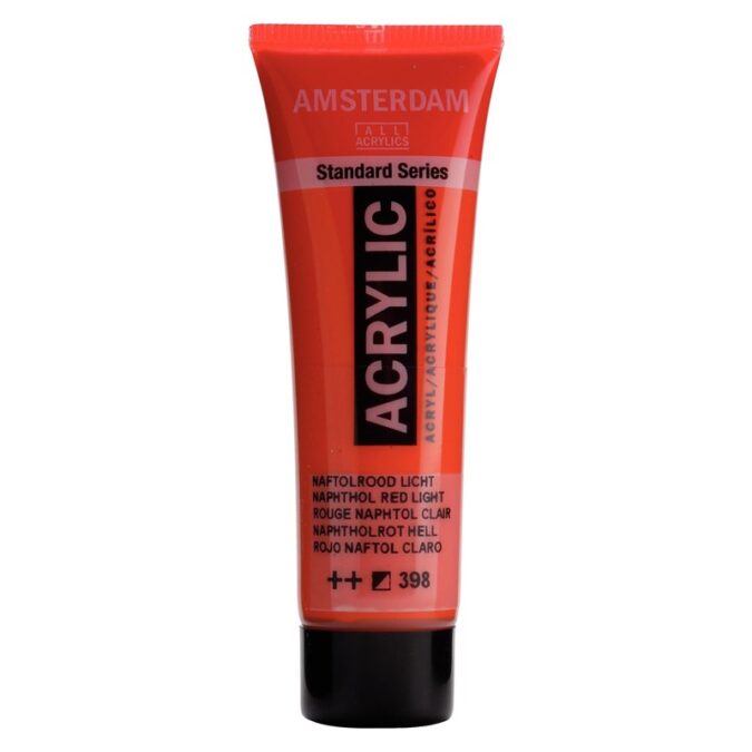 Amsterdam All Acrylics Standard Series Acrylic Tube 20 ml Naphthol red light 398