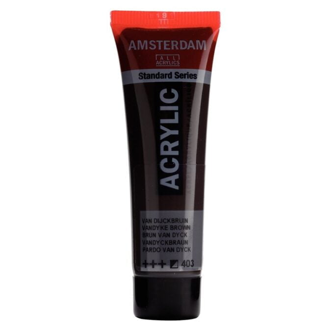 Amsterdam All Acrylics Standard Series Acrylic Tube 20 ml Vandyke brown 403