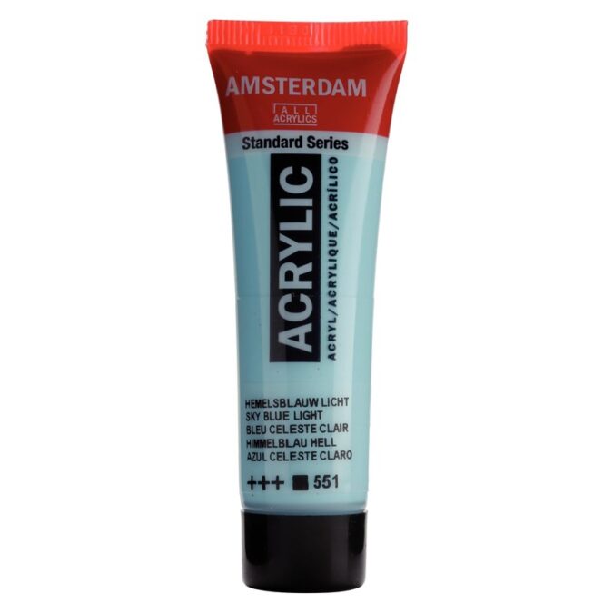 Amsterdam All Acrylics Standard Series Acrylic Tube 20 ml Sky blue light 551