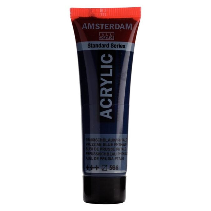 Amsterdam All Acrylics Standard Series Acrylic Tube 20 ml Prussian blue (phthalo) 566