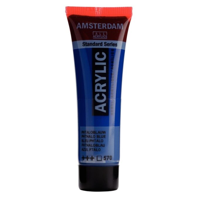 Amsterdam All Acrylics Standard Series Acrylic Tube 20 ml Phthalo blue 570