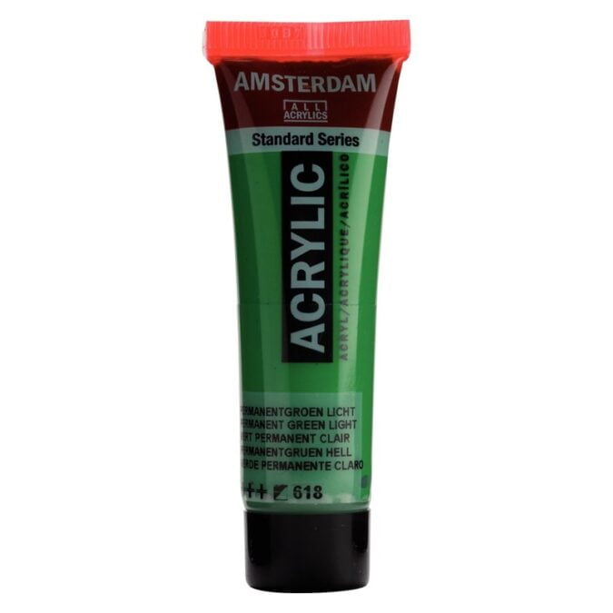 Amsterdam All Acrylics Standard Series Acrylic Tube 20 ml Permanent green light 618
