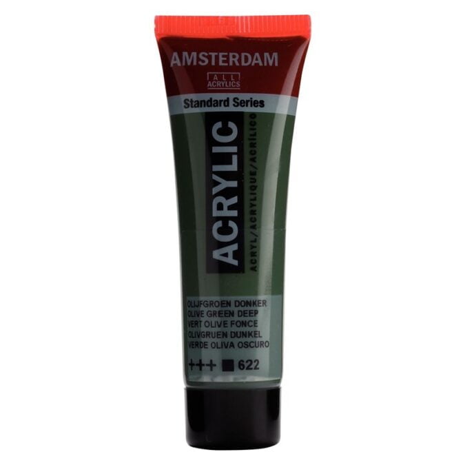 Amsterdam All Acrylics Standard Series Acrylic Tube 20 ml Olive green deep 622