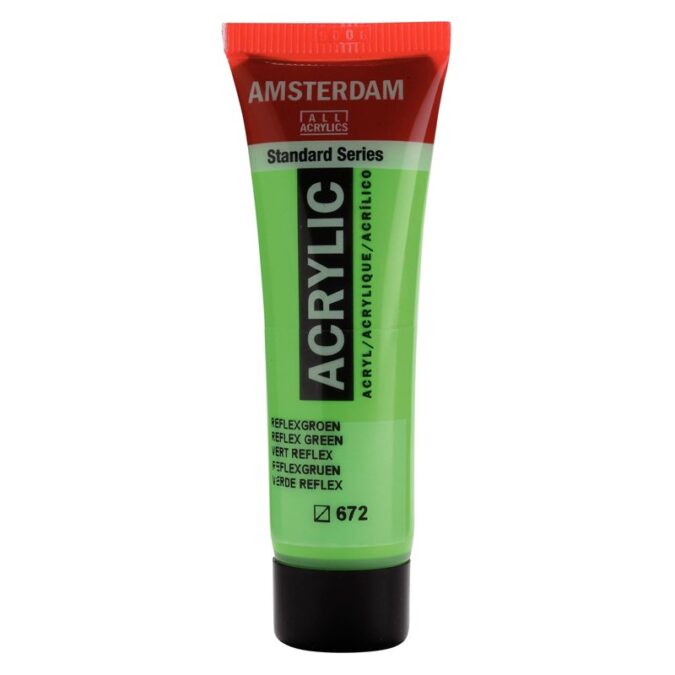 Amsterdam All Acrylics Standard Series Acrylic Tube 20 ml Reflex green 672