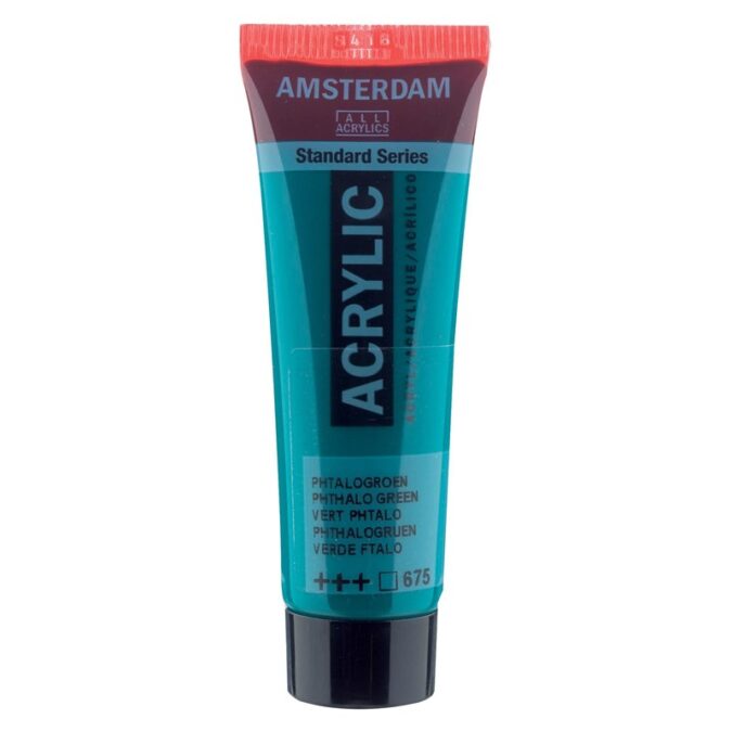Amsterdam All Acrylics Standard Series Acrylic Tube 20 ml Phthalo green 675