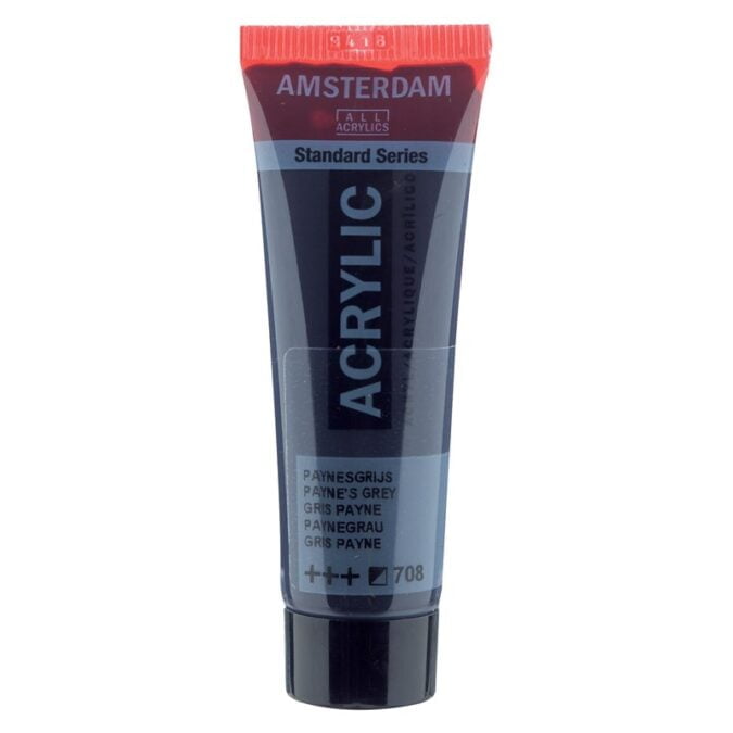 Amsterdam All Acrylics Standard Series Acrylic Tube 20 ml Payne’s grey 708