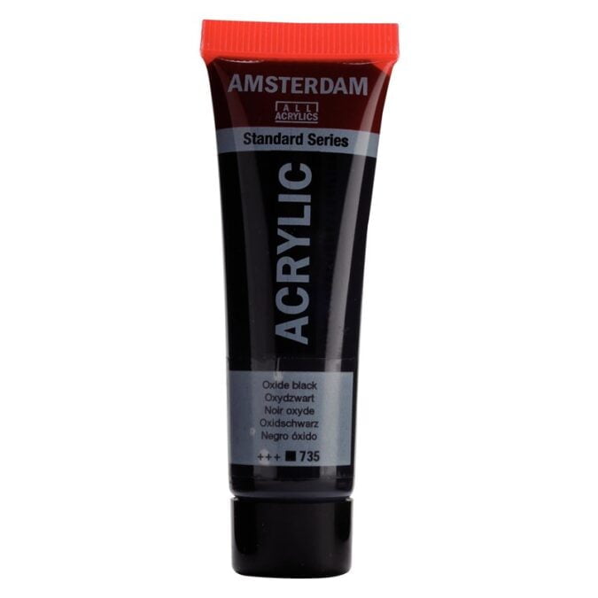 Amsterdam All Acrylics Standard Series Acrylic Tube 20 ml Oxide black 735