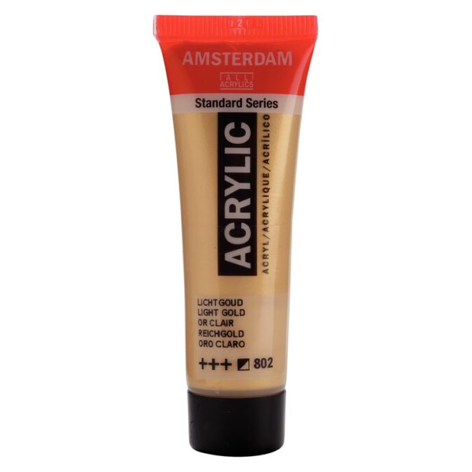 Amsterdam All Acrylics Standard Series Acrylic Tube 20 ml Light Gold 802