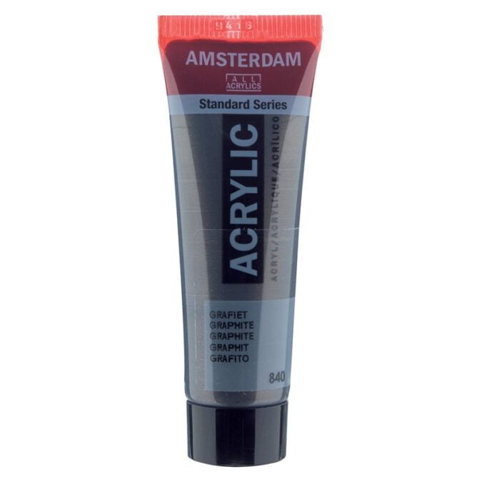 Amsterdam All Acrylics Standard Series Acrylic Tube 20 ml Graphite 840