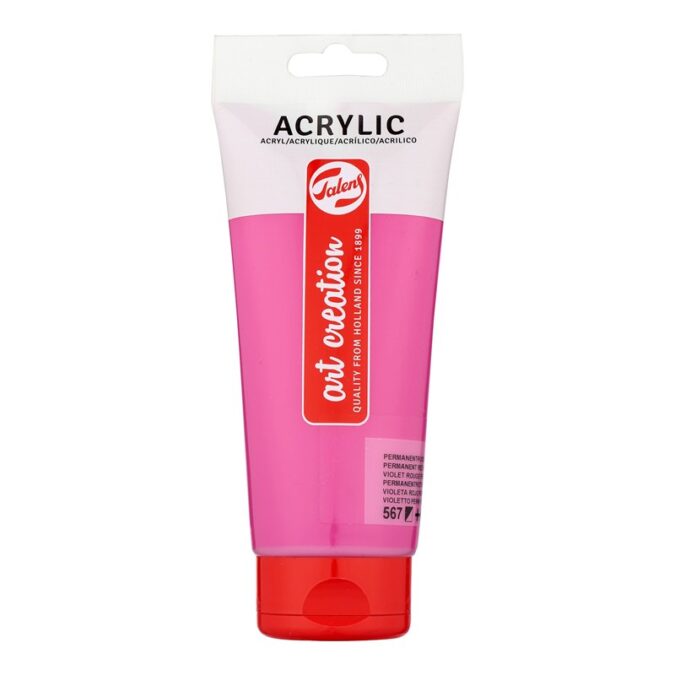 Talens Art Creation Acrylic Colour Tube 200 ml Permanent Red Violet 567