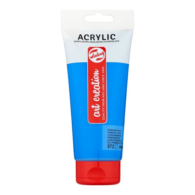 Talens Art Creation Acrylic Colour Tube 200 ml Primary Cyan 572
