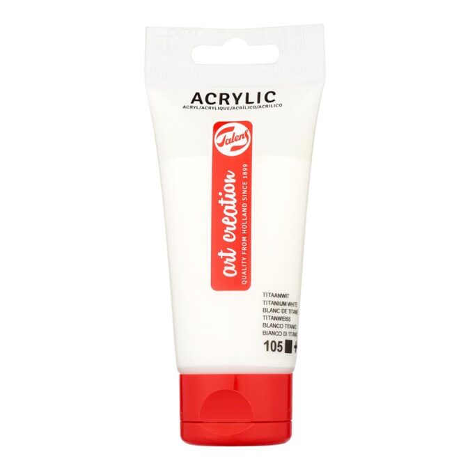 Talens Art Creation Acrylic Colour Tube 75 ml Titanium White 105