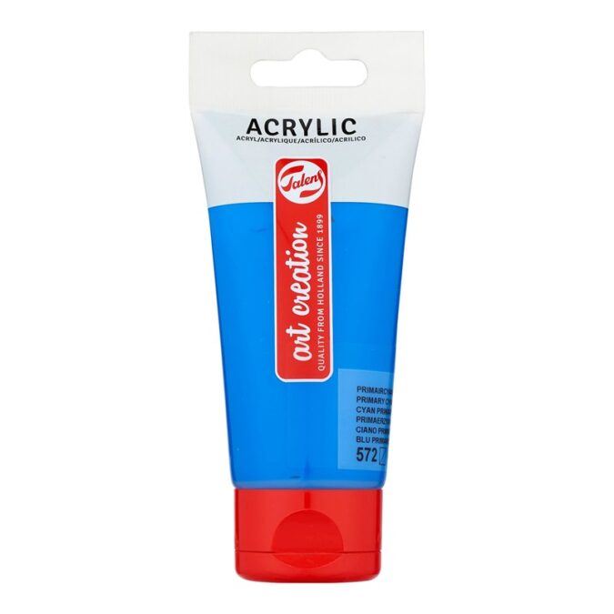 Talens Art Creation Acrylic Colour Tube 75 ml Primary Cyan 572