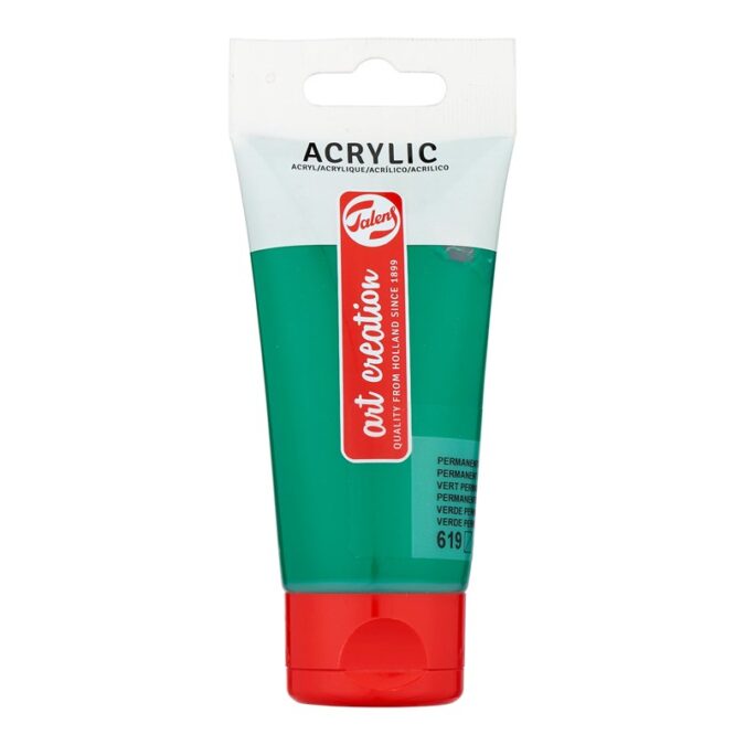 Talens Art Creation Acrylic Colour Tube 75 ml Permanent Green Deep 619
