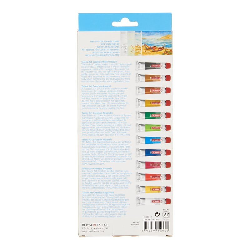 Talens Art Creation Water Colour Set 12 x 12 ml