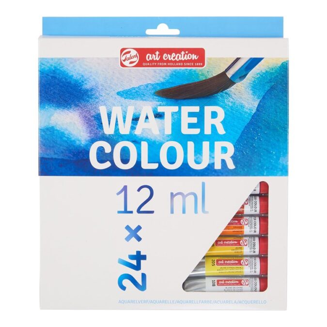 Talens Art Creation Water Color - Set - with 24 Colors in 12 ml Tubes