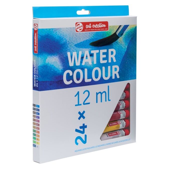 Talens Art Creation Water Color - Set - with 24 Colors in 12 ml Tubes