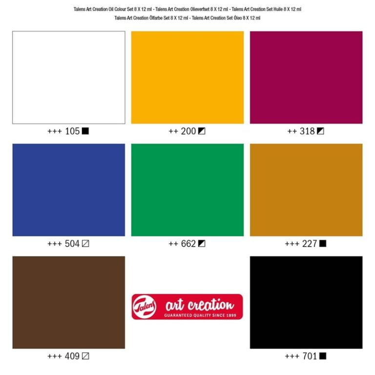 Talens Art Creation Oil Colour Set 8 x 12 ml